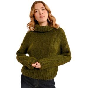 NWT Molly Bracken Khaki/Green Boxy Thick Knit Turtleneck Sweater Size XS